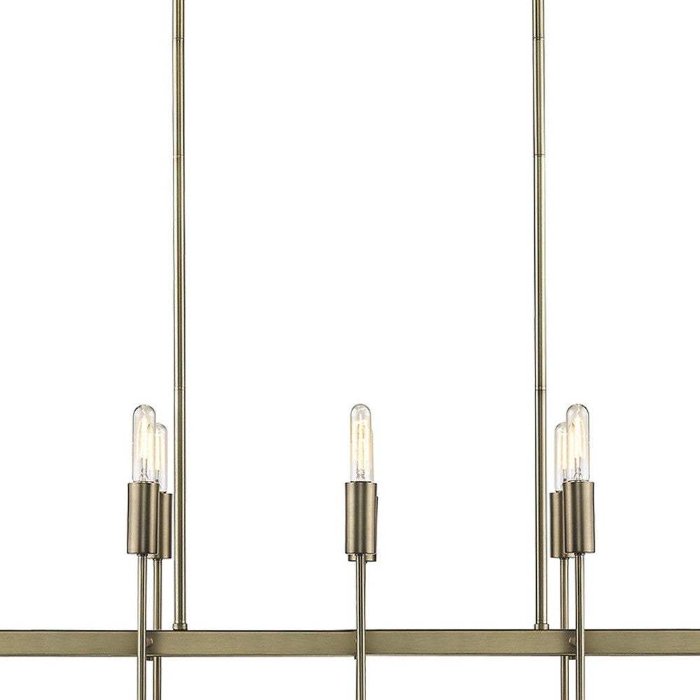 Perret 20-Light Aged Brass Island Pendant - Homeroots - Flyclothing LLC