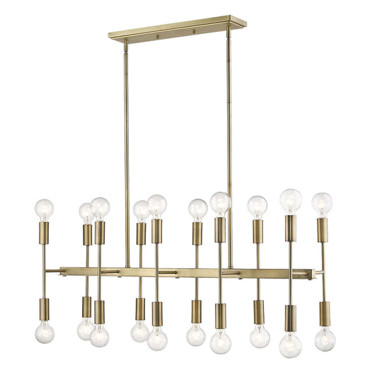 Perret 20-Light Aged Brass Island Pendant - Homeroots