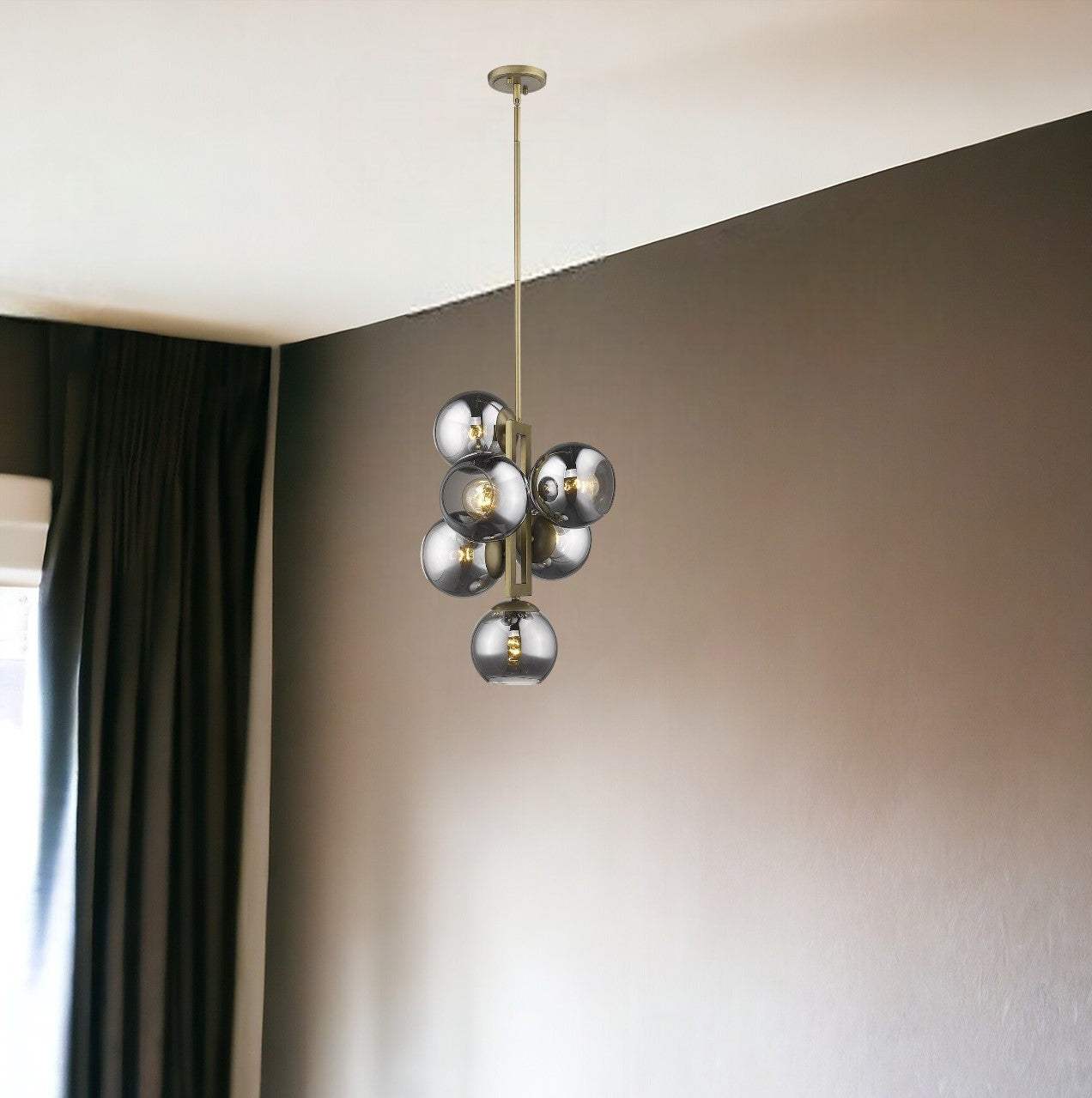 Lunette 6-Light Aged Brass Pendant - Homeroots - Flyclothing LLC