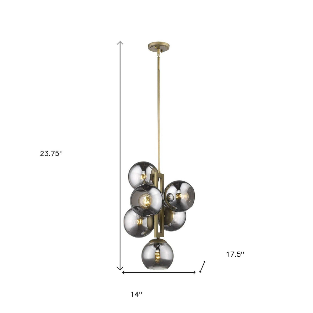 Lunette 6-Light Aged Brass Pendant - Homeroots - Flyclothing LLC