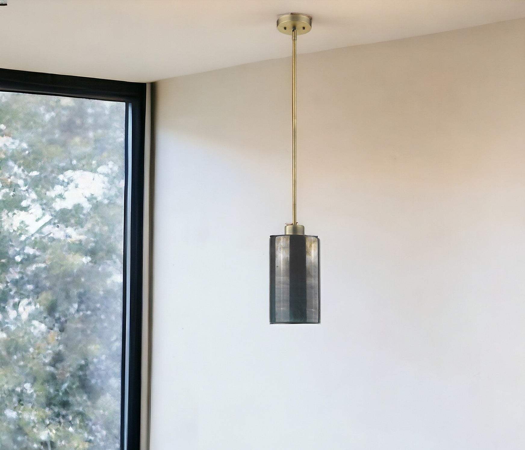 Monet 1-Light Brass Pendant - Homeroots - Flyclothing LLC