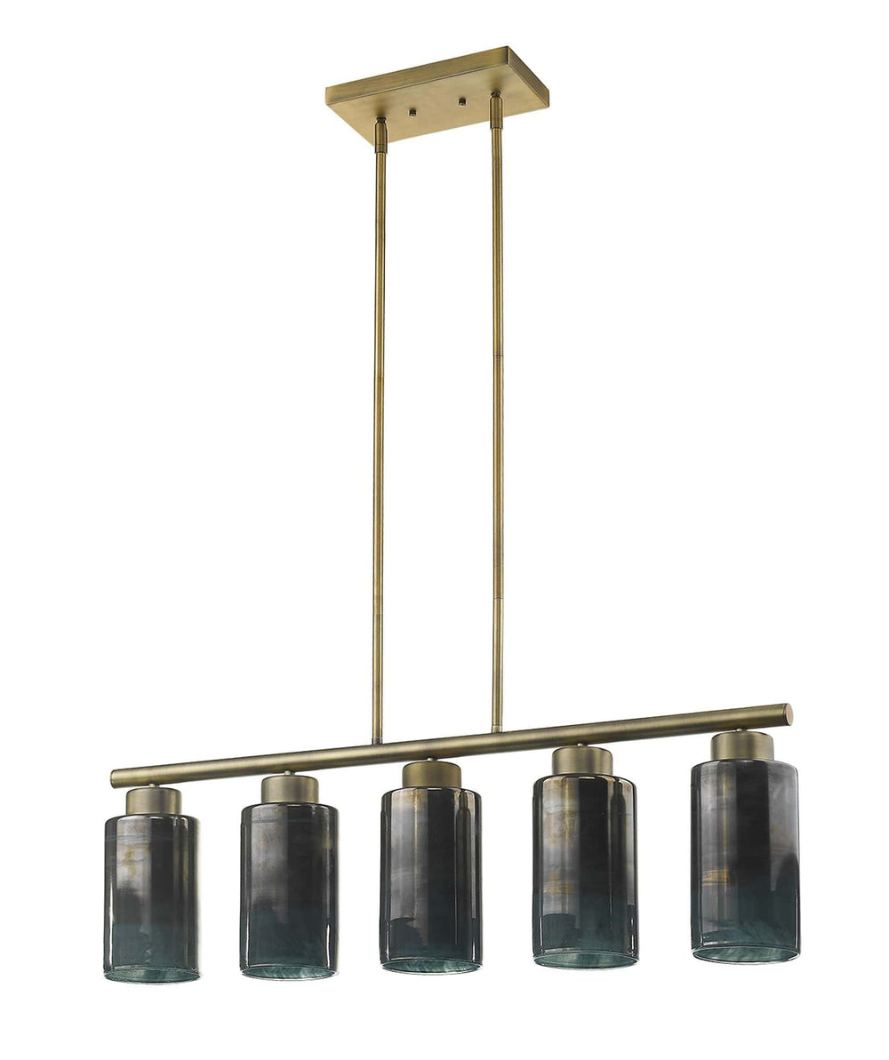 Monet 5-Light Brass Pendant - Homeroots