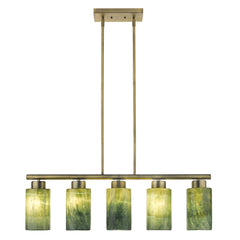 Monet 5-Light Brass Pendant - Homeroots
