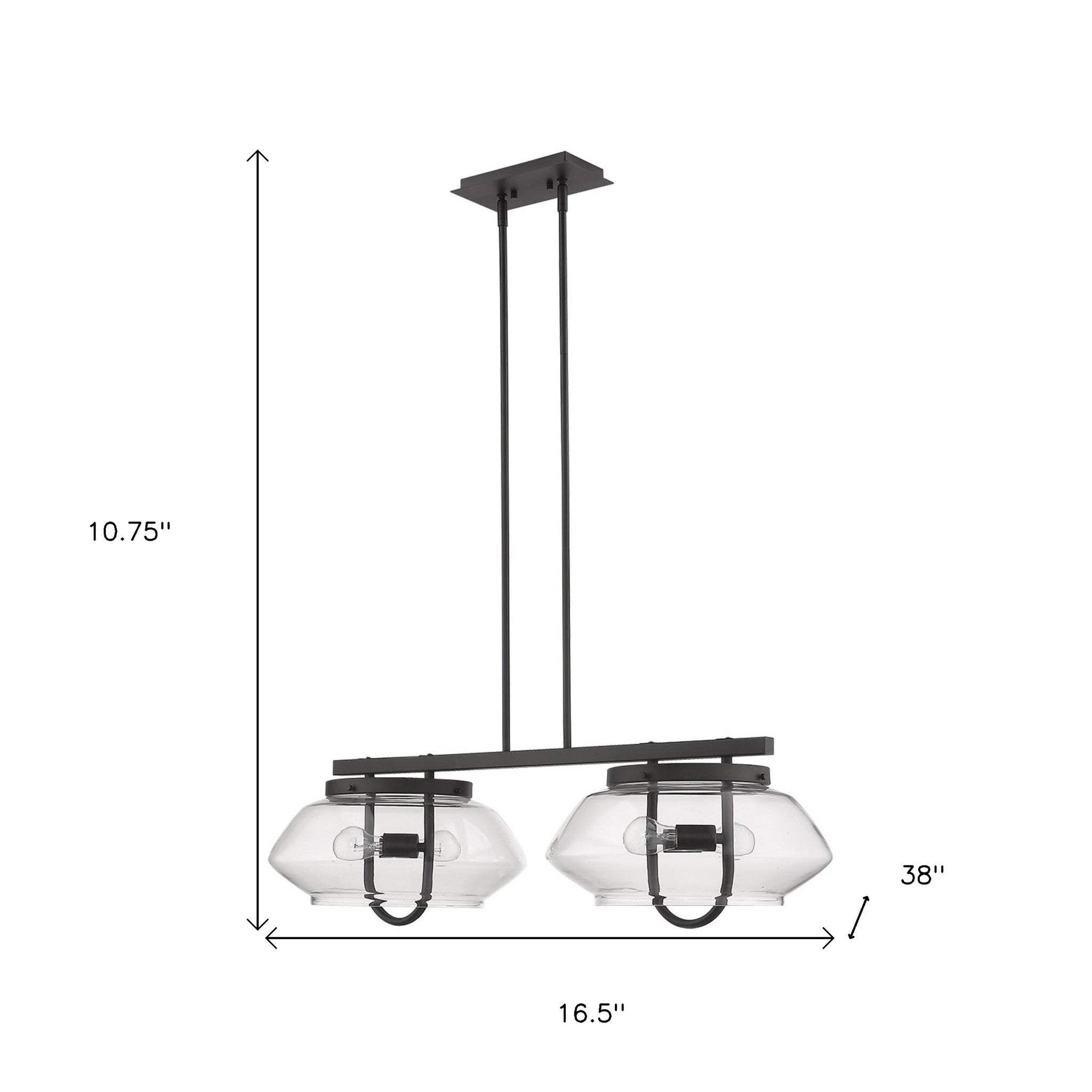 Garner 4-Light Oil-Rubbed Bronze Island Pendant - Homeroots - Flyclothing LLC