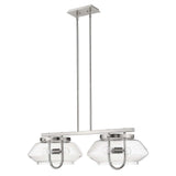 Garner 4-Light Satin Nickel Island Pendant - Homeroots