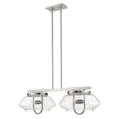 Garner 4-Light Satin Nickel Island Pendant - Homeroots