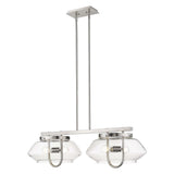 Garner 4-Light Satin Nickel Island Pendant - Homeroots