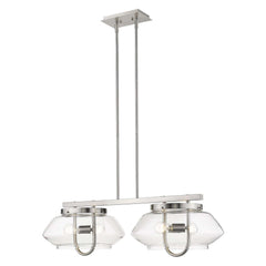 Garner 4-Light Satin Nickel Island Pendant - Homeroots