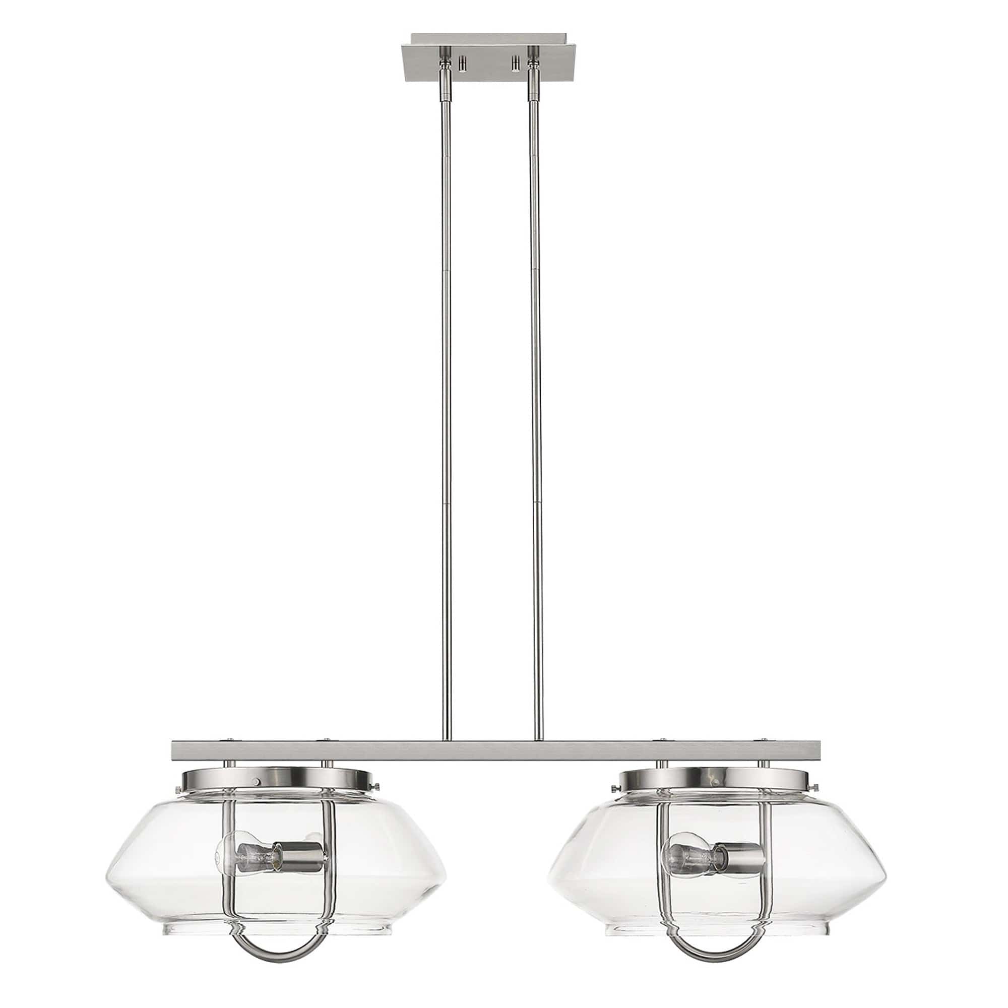 Garner 4-Light Satin Nickel Island Pendant - Homeroots