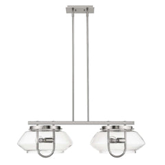 Garner 4-Light Satin Nickel Island Pendant - Homeroots