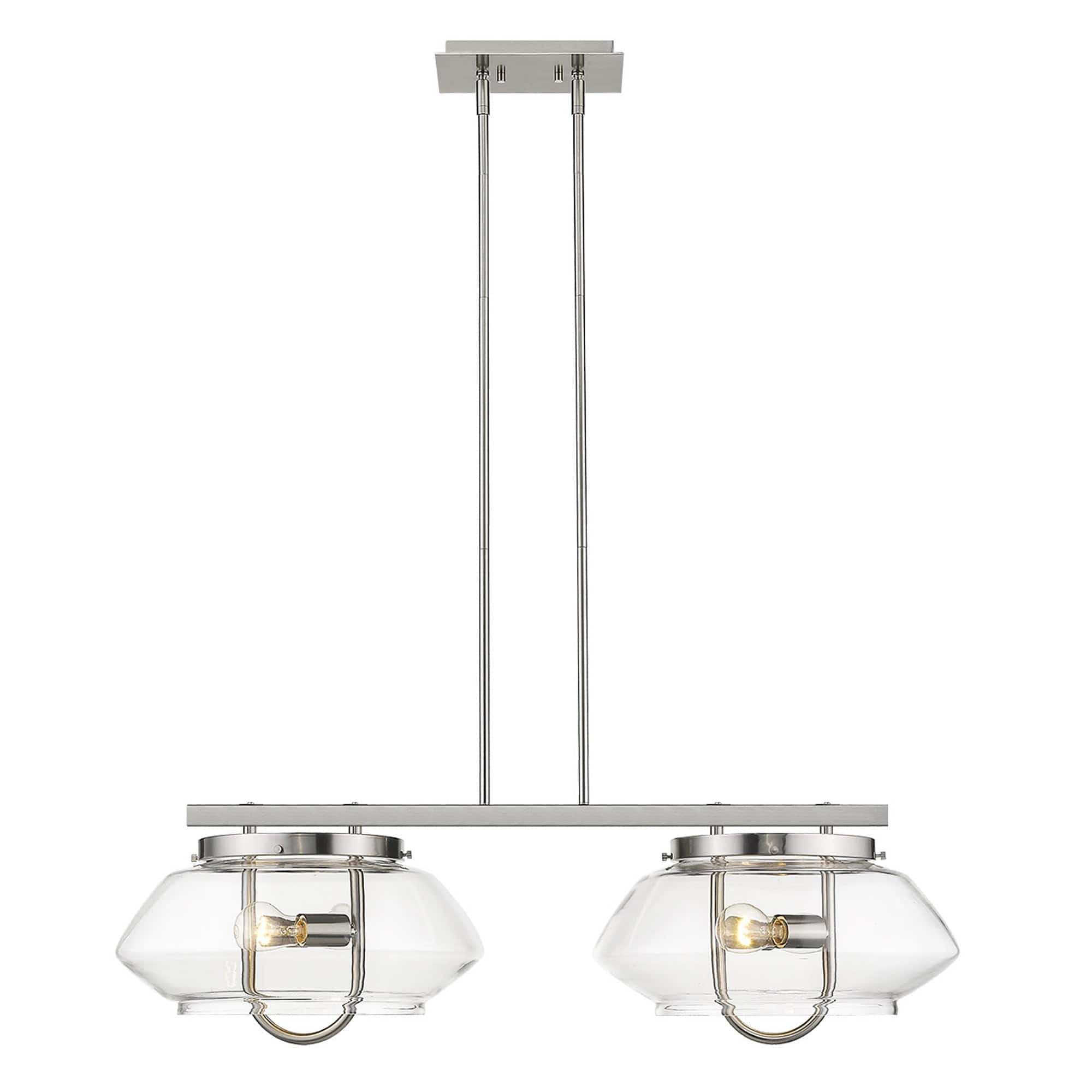 Garner 4-Light Satin Nickel Island Pendant - Homeroots