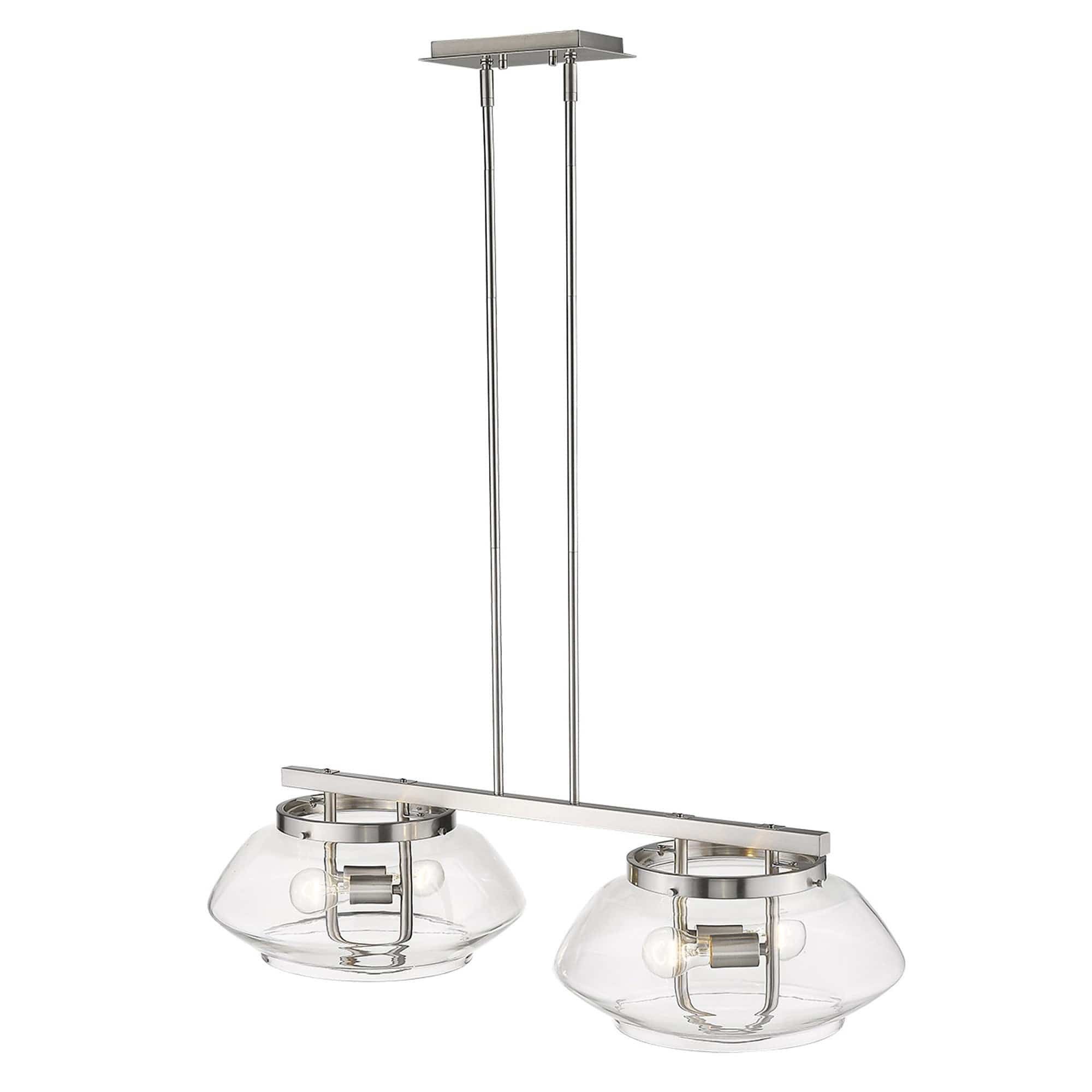 Garner 4-Light Satin Nickel Island Pendant - Homeroots