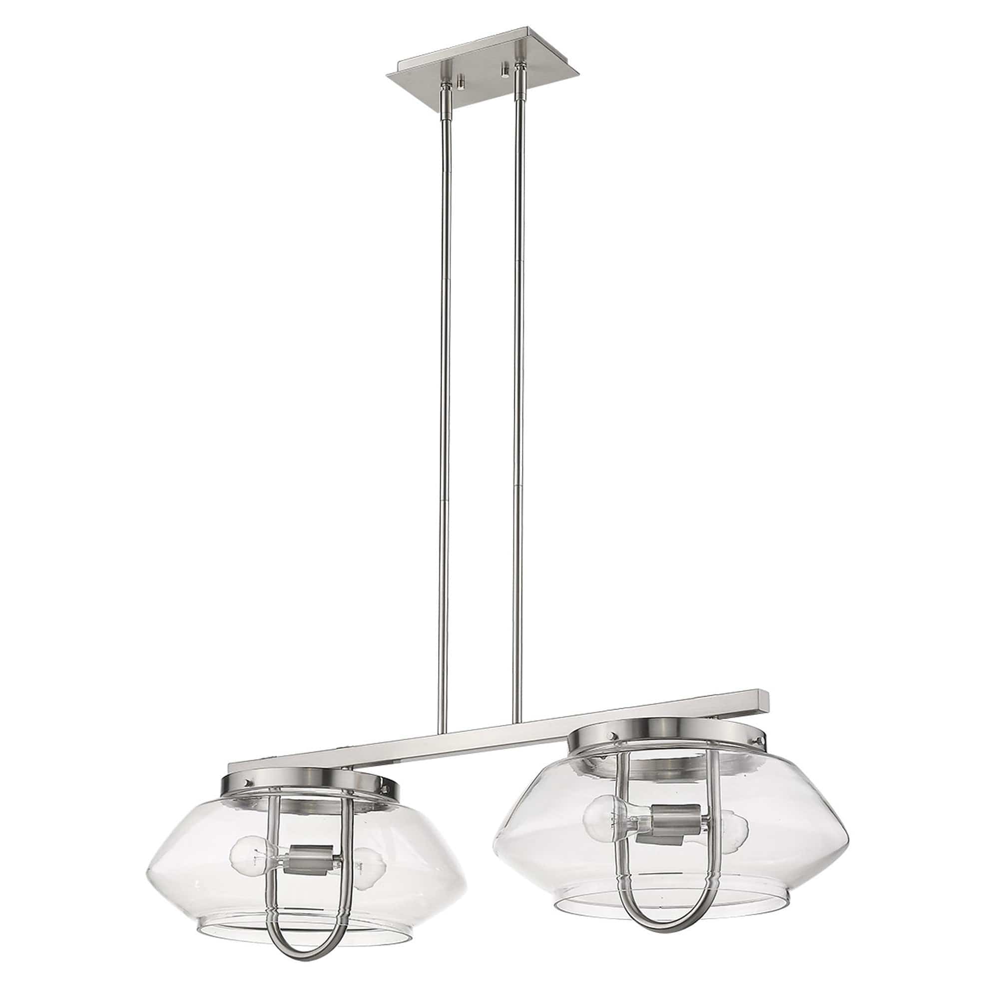 Garner 4-Light Satin Nickel Island Pendant - Homeroots