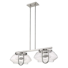 Garner 4-Light Satin Nickel Island Pendant - Homeroots
