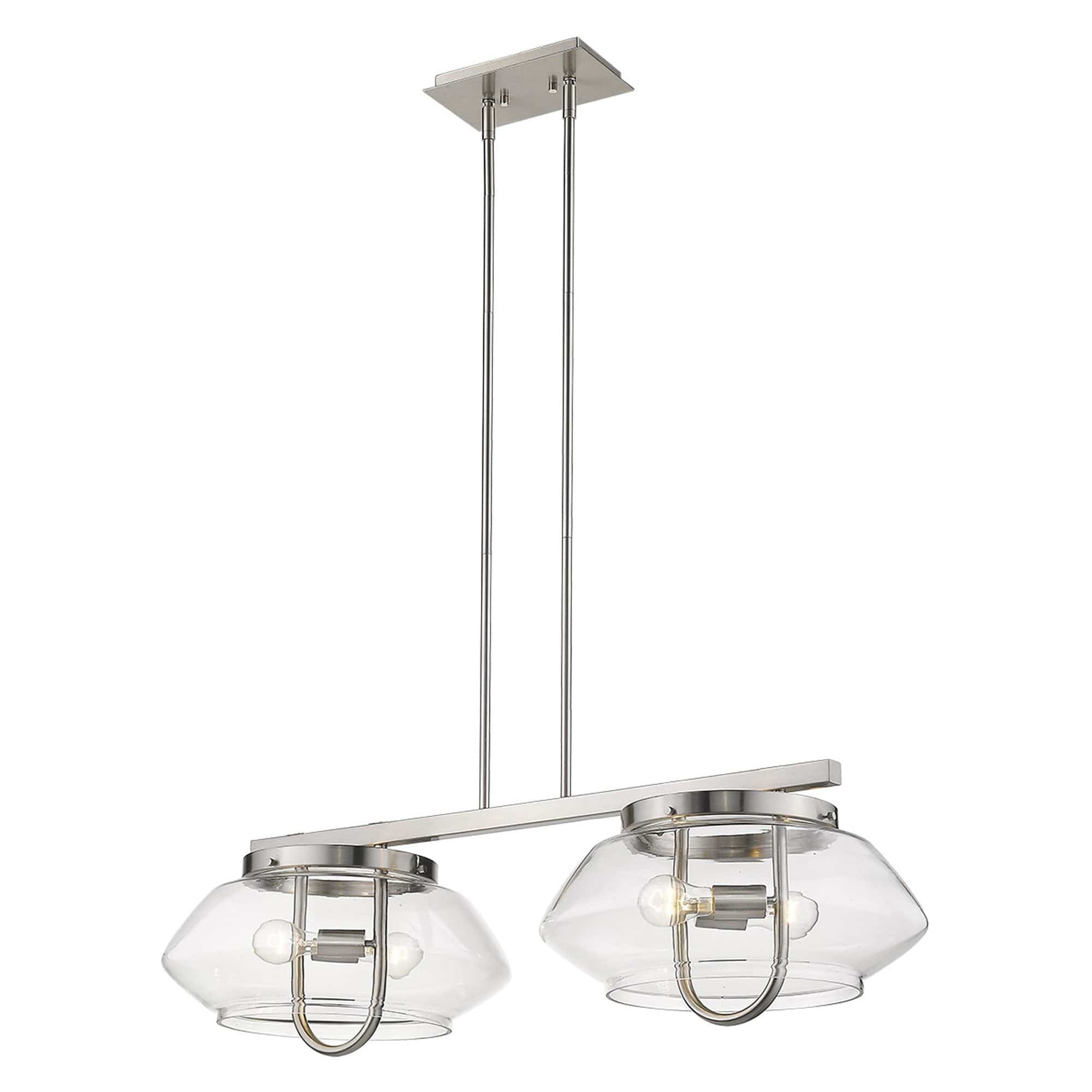 Garner 4-Light Satin Nickel Island Pendant - Homeroots