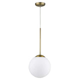 Solea 1-Light Antique Brass Pendant - Homeroots