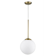 Solea 1-Light Antique Brass Pendant - Homeroots