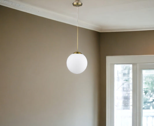 Solea 1-Light Antique Brass Pendant - Homeroots