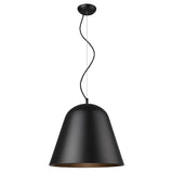 Knell 1-Light Matte Black Pendant - Homeroots