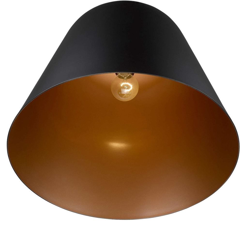 Knell 1-Light Matte Black Pendant - Homeroots - Flyclothing LLC