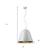 Knell 1-Light White Pendant - Homeroots - Flyclothing LLC