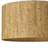 Matte Black Cork Shade Modern One Light Hanging Pendent Lamp - Homeroots - Flyclothing LLC