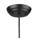Matte Black Cork Shade Modern One Light Hanging Pendent Lamp - Homeroots - Flyclothing LLC