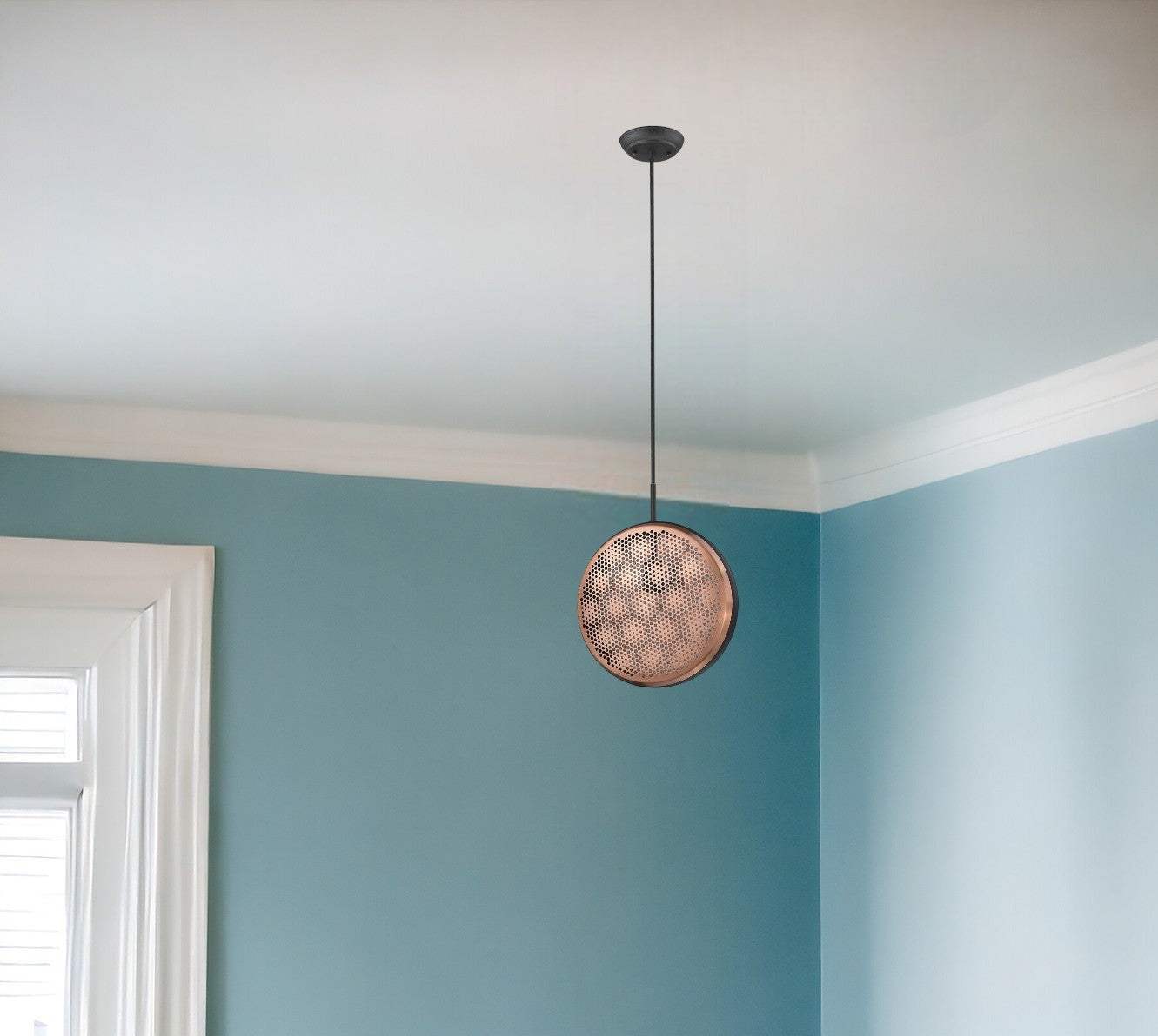 Tholos 1-Light Matte Black Pendant - Homeroots - Flyclothing LLC
