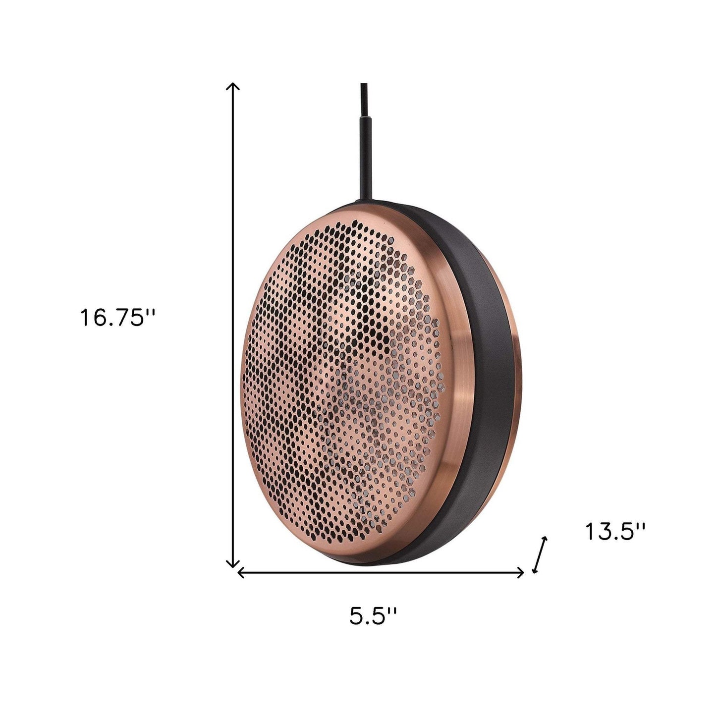 Tholos 1-Light Matte Black Pendant - Homeroots - Flyclothing LLC