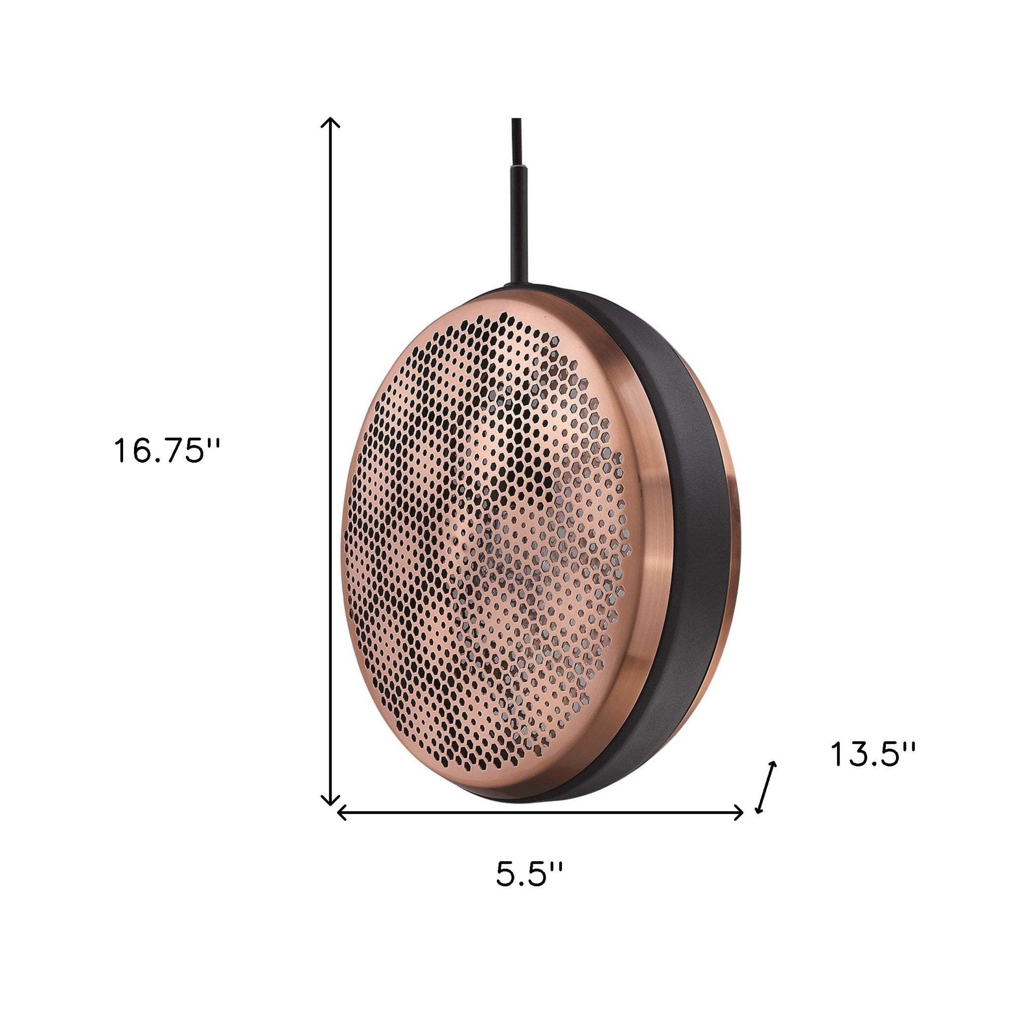 Tholos 1-Light Matte Black Pendant - Homeroots - Flyclothing LLC
