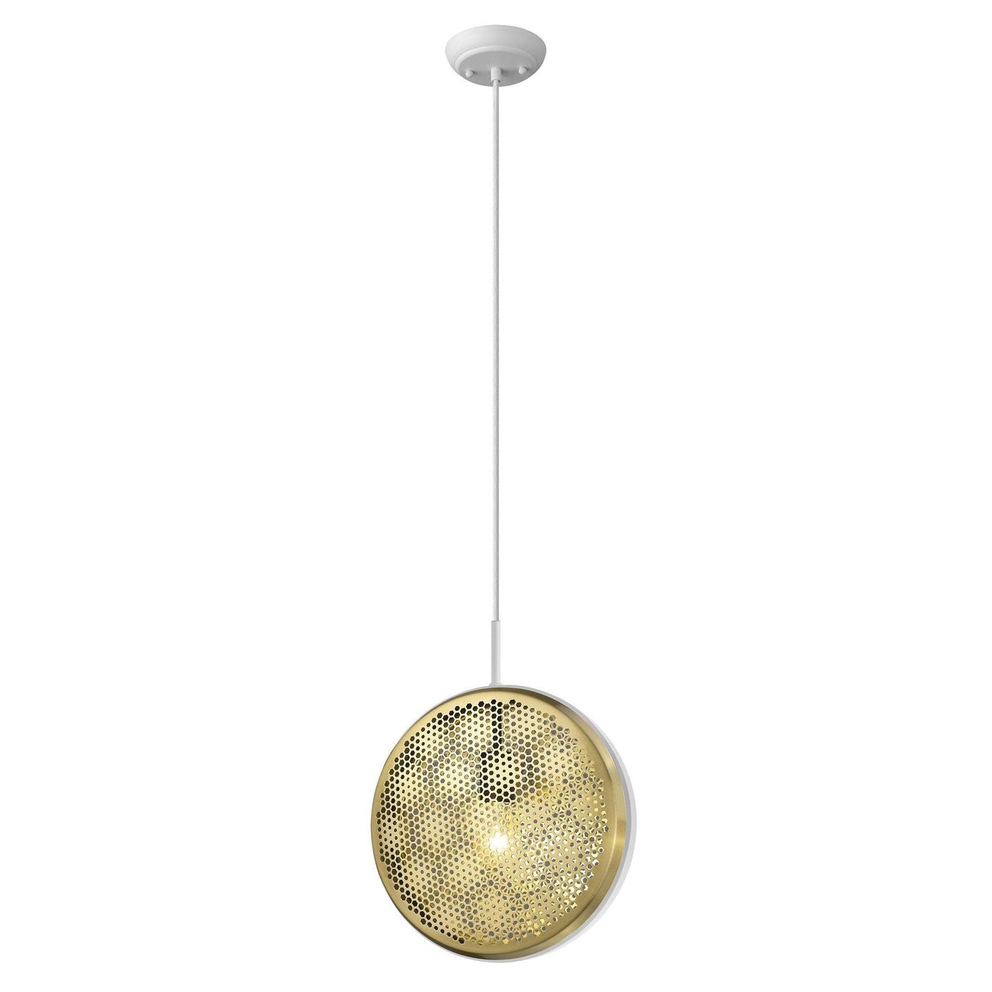 Tholos 1-Light White Pendant - Homeroots - Flyclothing LLC