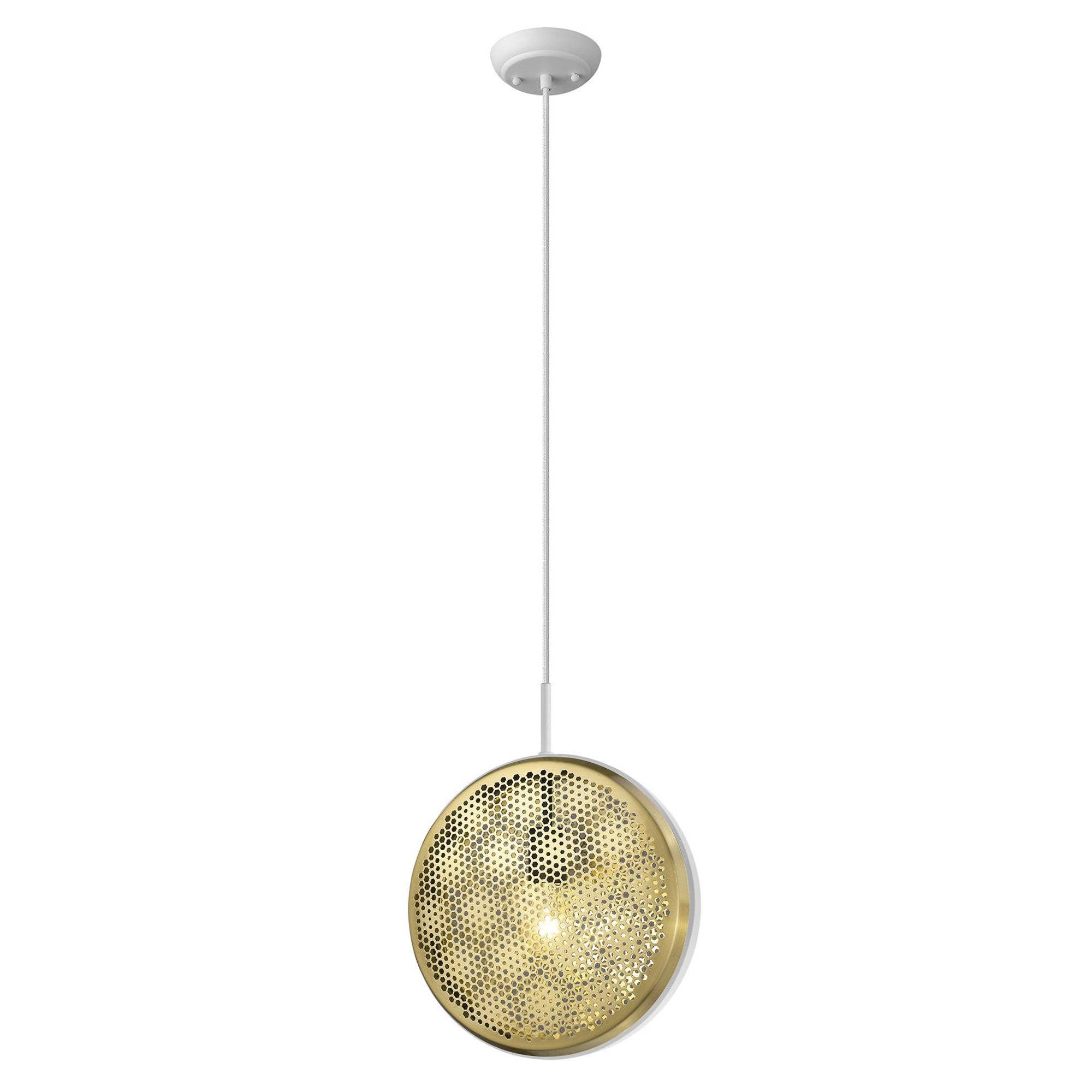 Tholos 1-Light White Pendant - Homeroots - Flyclothing LLC