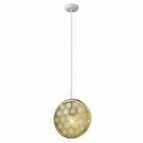 Tholos 1-Light White Pendant - Homeroots