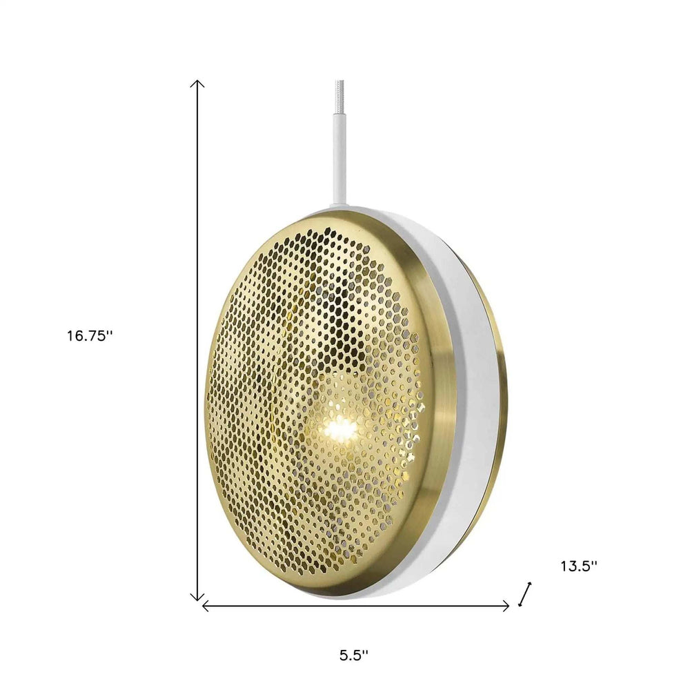 Tholos 1-Light White Pendant - Homeroots - Flyclothing LLC