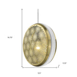 Tholos 1-Light White Pendant - Homeroots - Flyclothing LLC