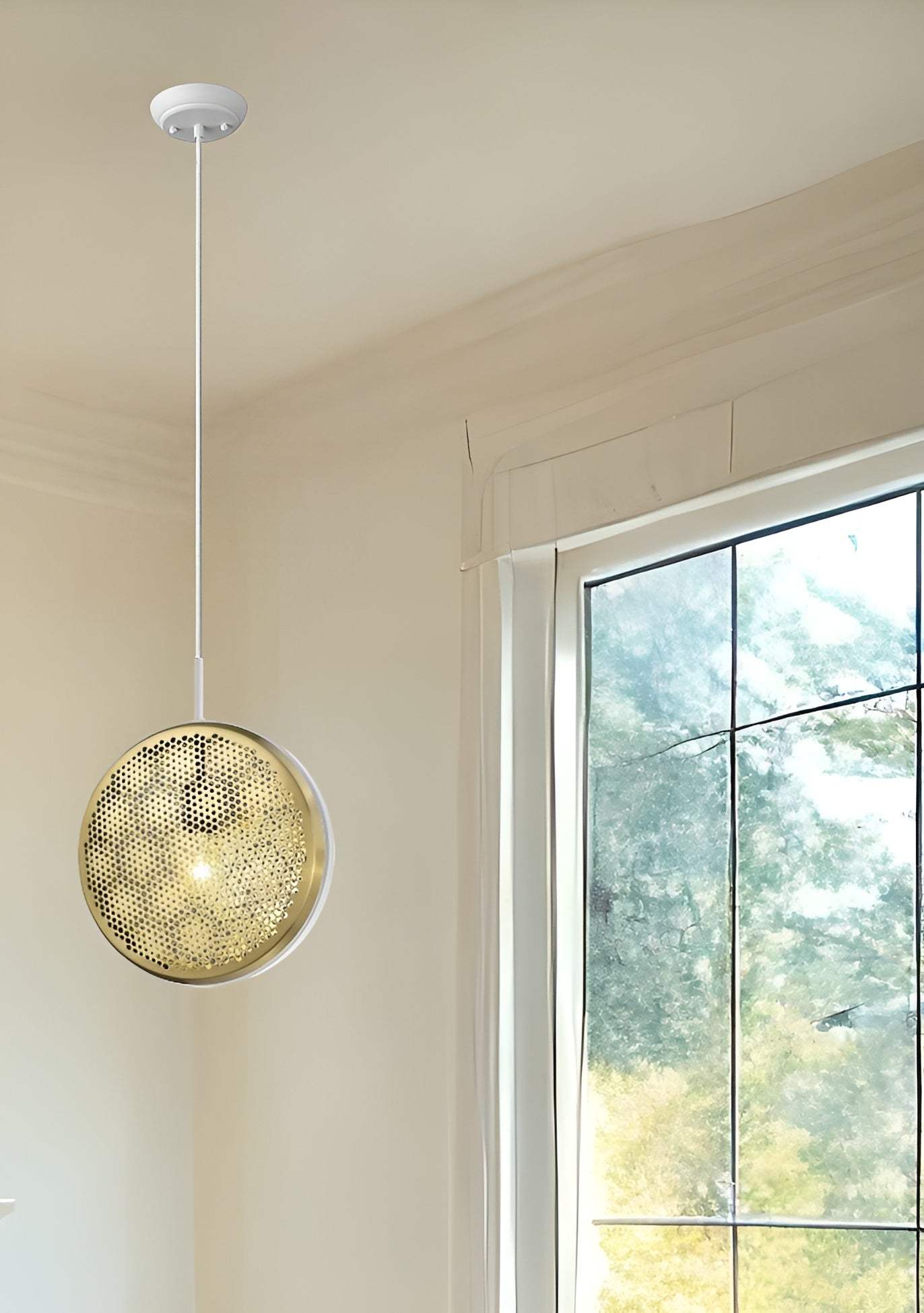 Tholos 1-Light White Pendant - Homeroots - Flyclothing LLC