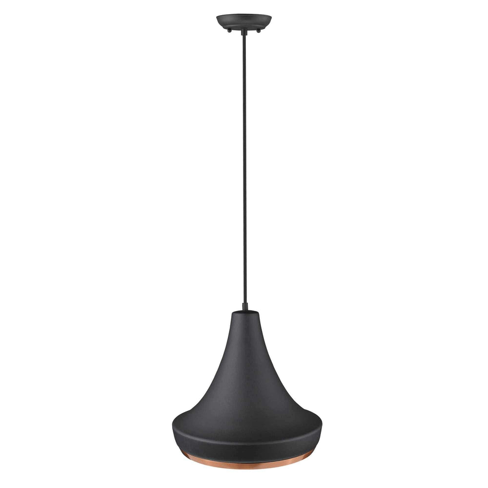 Tholos 1-Light Matte Black Pendant - Homeroots - Flyclothing LLC