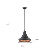 Tholos 1-Light Matte Black Pendant - Homeroots - Flyclothing LLC