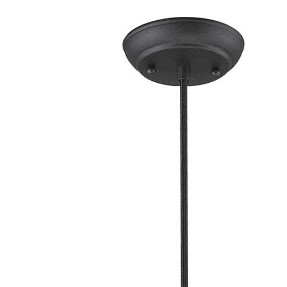 Tholos 1-Light Matte Black Pendant - Homeroots - Flyclothing LLC
