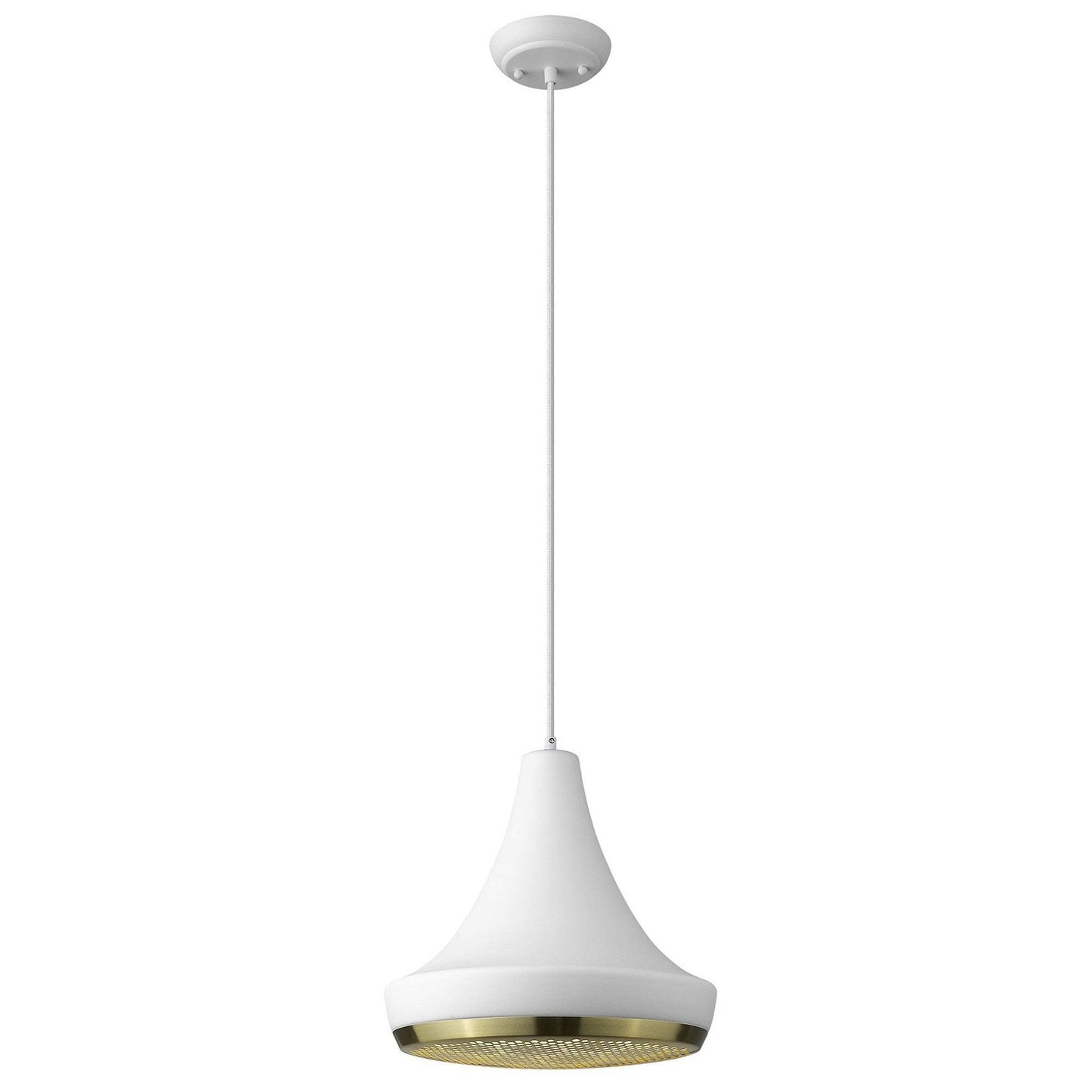 Tholos 1-Light White Pendant - Homeroots - Flyclothing LLC