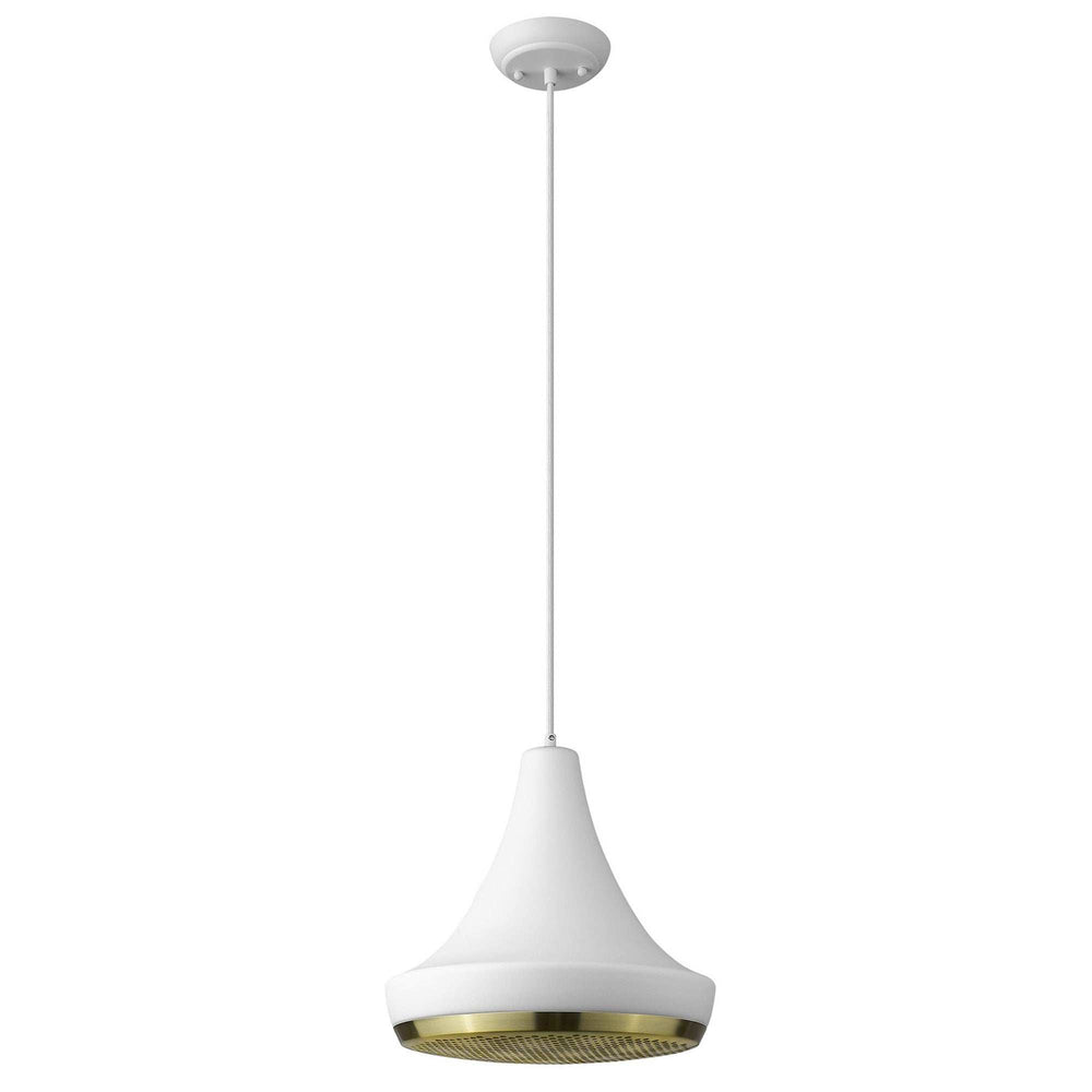 Tholos 1-Light White Pendant - Homeroots - Flyclothing LLC