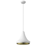 Tholos 1-Light White Pendant - Homeroots