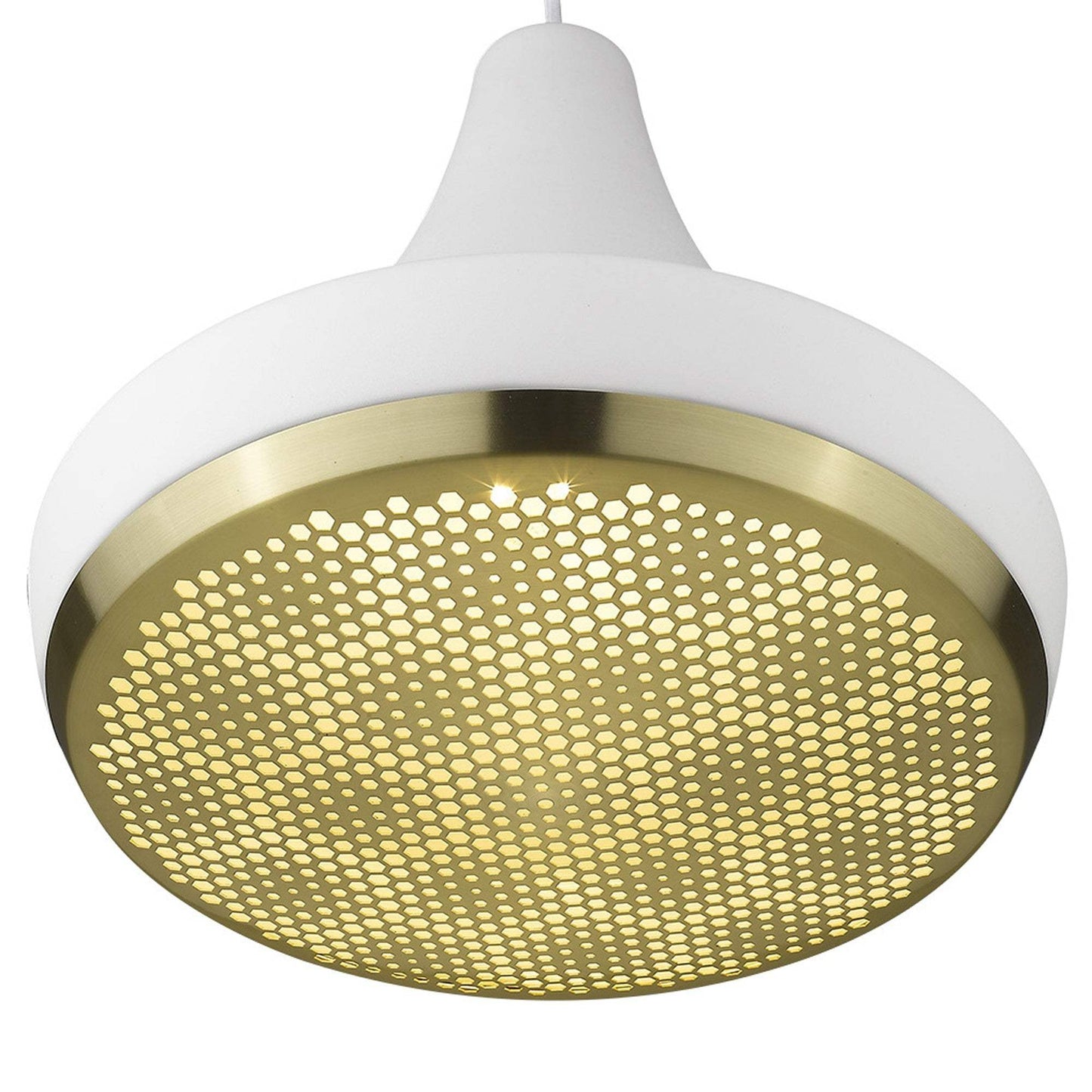 Tholos 1-Light White Pendant - Homeroots - Flyclothing LLC