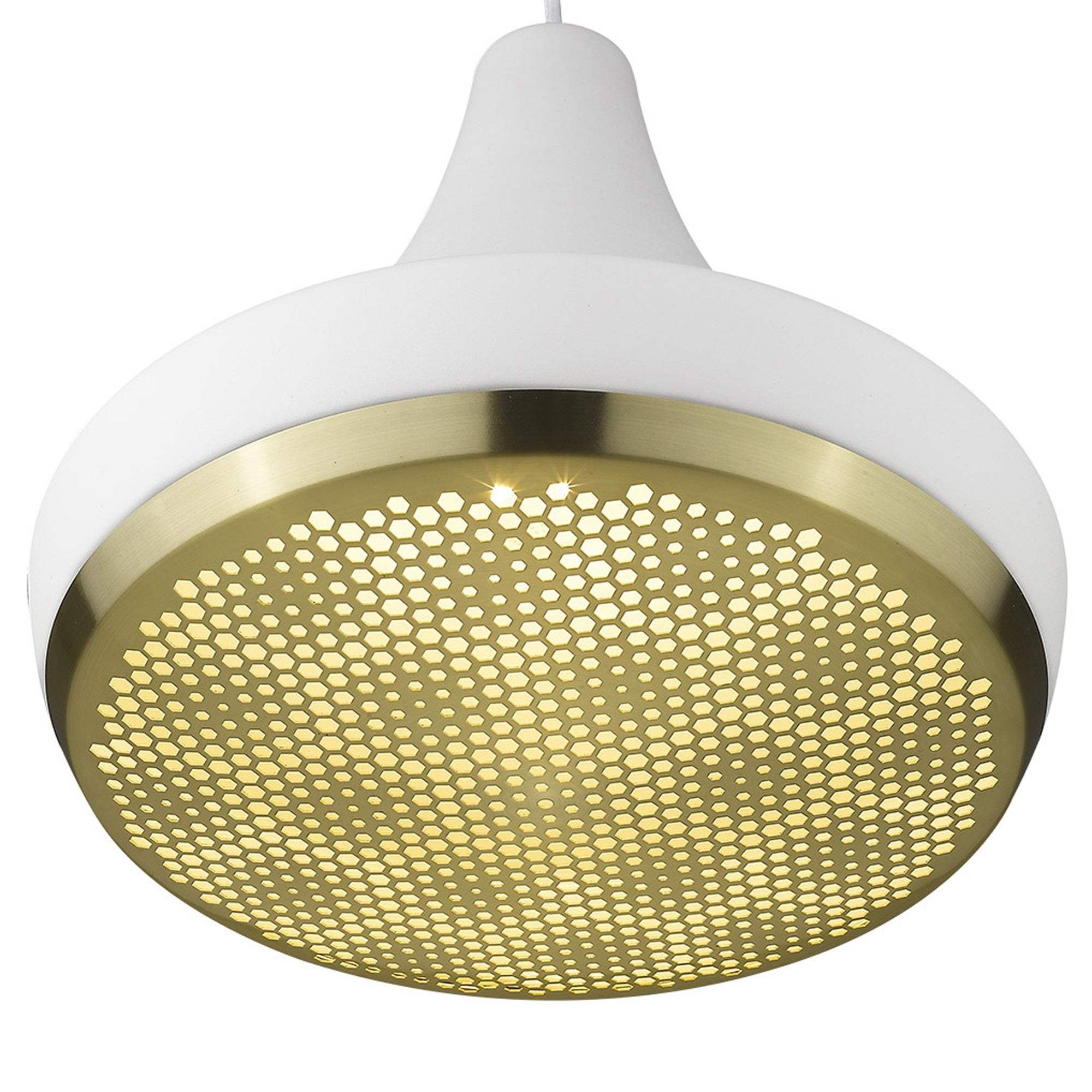 Tholos 1-Light White Pendant - Homeroots - Flyclothing LLC