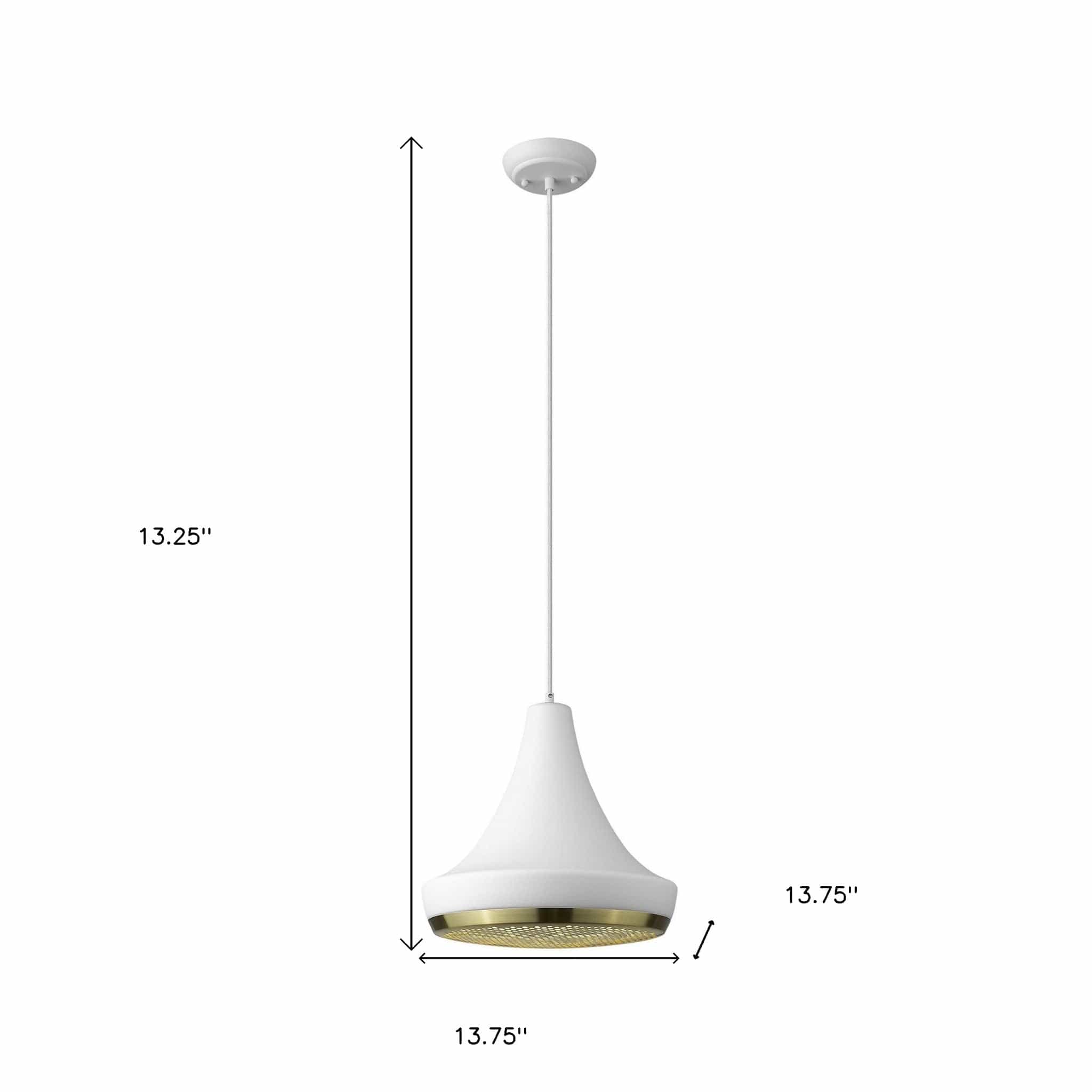 Tholos 1-Light White Pendant