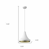 Tholos 1-Light White Pendant - Homeroots - Flyclothing LLC