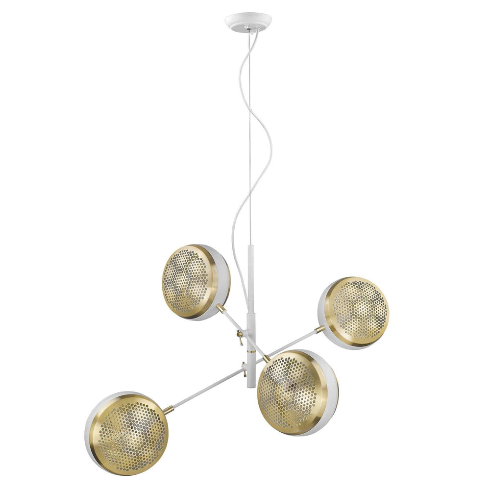 Tholos 4-Light White Pendant - Homeroots - Flyclothing LLC