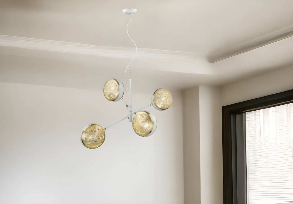 Tholos 4-Light White Pendant - Homeroots - Flyclothing LLC