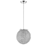 Contemporary Silver Globe Pendant Hanging Light - Homeroots