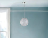 Contemporary Silver Globe Pendant Hanging Light - Homeroots